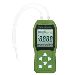 Manometer Digital Air Pressure Meter 12 Unit Dual Port Differential Gauge HVAC Gas Tester