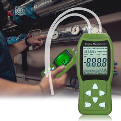 Manometer Digital Air Pressure Meter 12 Unit Dual Port Differential Gauge HVAC Gas Tester