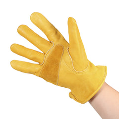 Men's Work Cowhide Gloves Gardening Digging Planting Pruning Protective Non-Slip Protection Wear