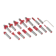 Milling Cutter Router Bit Set 8mm for Floor Handmade Engraving Cutting 15PCS