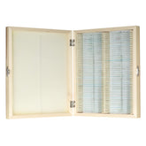 Prepared Microscope Slides Animal Plants Insects Tissues Specimens Set with Wooden Case 100pcs