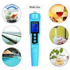 3 in 1 pH/ORP/TEMP Meter Water Detector Multi-function Quality Monitor Tester