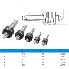 Accuracy Heavy Duty Bearing Morse Taper Shaft CHC Lathe Center High Speed Turning Machine Tool