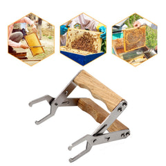 Frame Clip Wooden Handle Bee Nests Box Jig Griper Lifter Stainless Steel Nest Holder
