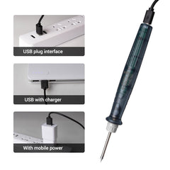 USB Electric Soldering Iron Adjustable Temperature DC 5V 8W Welding Repair Tool