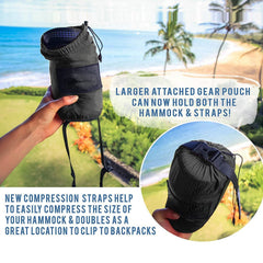 Solid Color Parachute Hammock with Hammock straps and Black carabiner Camping Survival travel Double Person outdoor furniture
