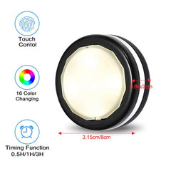 6 Pack RGB Under Cabinet Lights Led Wireless Closet with remote control Wall Lamp for Kitchen Without Battery