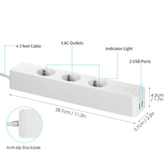 Smart Wi-Fi Power Strip Independent Control Voice Control Compatible with Alexa/ Google Home