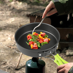 Portable Camping Tableware Cooking Set Outdoor Cookware Pan Pot Bowl Spoon Fork Utensils Ultralight Hiking Picnic Supplies
