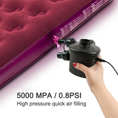 Inflatable Pump Electric Air Mattress Camping