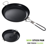 Outdoor Portable Folding Pan Small Frying Pan Camping Picnic Cookware Non-stick Pan Cooking Tableware Camping Utensils