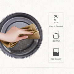 2.2L Electric Hot Pot Kitchen Steamer