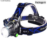 Powerful LED Headlamp USB DC Charging Headlight Waterproof Head Lamp Use 18650 Battery Zoomable Head Light for Camping