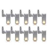 10Pcs LED Smart Touch Induction Cabinet Light Cupboard Inner Hinge Lamp Sensor Night for Closet Wardrobe