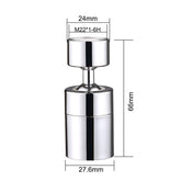 Kitchen Faucet Bubbler 360-Degree Double Modes 2-flow Splash-proof