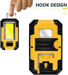 Portable LED Rechargeable Work Light Magnetic Base Hanging Hook 30W 1200Lumens Super Bright for Car Repairing Camping Fishing