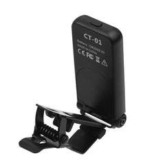Guitar Bass Clip-On Tuner Gravity Sensitive Full-Screen Display 180° Rotatable Metal Clip