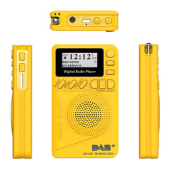 Pocket DAB Digital Radio Mini DAB+ With MP3 Player FM LCD Display