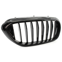 2Pcs Bright Black Front Kidney Grille for BMW 540i 530e G30 G31 2017-2019 51138070469 Single line