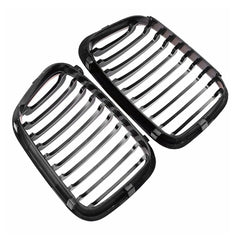 2Pcs Front Bumper Hood Kidney Grille Racing Replacement for BMW 3-Series E46 4-Door 1998-2001