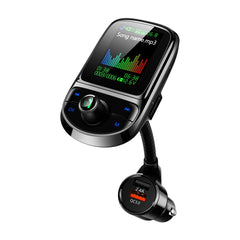 1.8 Inch Car FM Transmitter Multifunctional MP3 Player with Dual USB Charging Port