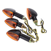 4pcs 12V Motorcycle Bike Bulb Amber Front & Back Turn Signal Indicator Light