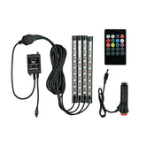 Car Interior RGB Led Strip Lights 5050 IP65 Waterproof Music + Controller