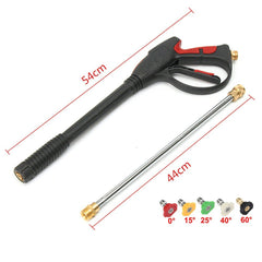 High Pressure Water Washer Sprayer 4000PSI Lance 5 Nozzle Tips + High-pressure Hose Kit