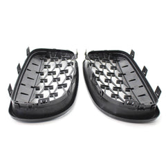 Glossy Black Dual Slats Front Grille Grill Replacement for BMW E81 E82 E87 E88 Selected 2007-2012