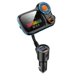 Multi-function Large Color Screen Car BT MP3 Hands-free Phone Card Air Breathing Lamp Kit Quick Charge