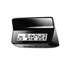 DIY TPMS Car Tire Pressure Monitoring System with LCD Display 4 Valve-cap Sensors Bar PSI Unit