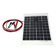Transparent Epoxy Resin Solar Panel With Alligator Clip Wire 12V 10W 38 X 22 CM