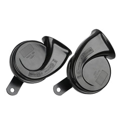2 Pcs Car Horn Black Universal 12v Loud Dual-tone Snail Electric 140db for Truck Motorcycle