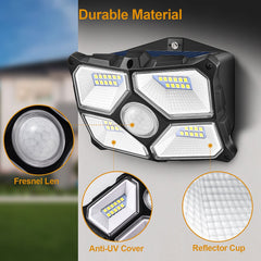 40 LEDs Wide Angle Wall Lamp 120 Degree Sensoring Angle 4 Luminescent Surfaces