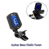 Digital Electronics Mini Clip On Guitar Bass Violin Tuner