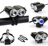 2x U2 LED Cycling Bike Headlight Headlamp Front Light