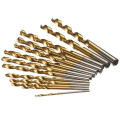 13pcs 1.5-6.5mm HSS Titanium Twist Drills Set Straight Shank Spiral Drill