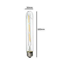 T185 E27 3W Warm White 300LM COB LED Filament Retro Edison Bulbs 110-240V