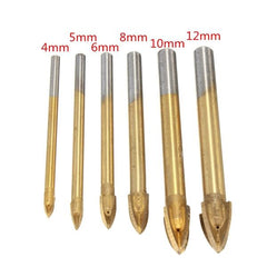 1pcs 4-12mm Alloy Cross Tip Glass Drill Tile Cermic Triangle