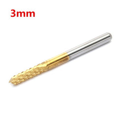 3mm End Mill Cutter CNC PCB Rotary Burr Tungsten Steel Titanium Coat Carbide Engraving Bit