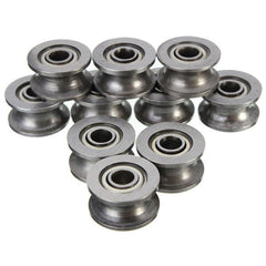 10pcs 4x13x7mm U Groove Sealed Ball Bearings Guide Pulley Ball Bearing