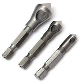3pcs Countersink Deburring Drill Bits Chamferring Tapper Hole Cutter