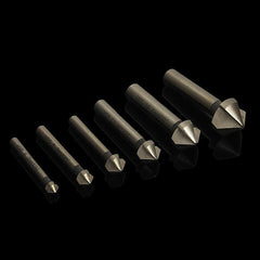 6pcs 6.3mm -20.5mm 90 Degrees HSS Countersink Drill Bits Chamfer Drills Woodworking Tool-PPT