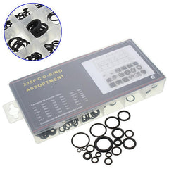 225pcs Rubber Metric Nitrile O Ring Assortment Set For Hydraulic Pumps Plumbing