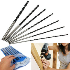 7pcs 4/5/6/7/8/10/12mm 300mm Brad Point Twist Drill Bits Set Wood Working Tool