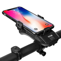 4 IN 1 Multifunctional Bike Light Bicycle Horn Lamp with Mobile Phone Bracket