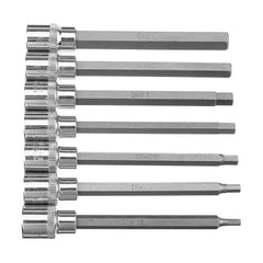 7Pcs 3/8" Drive Long Reach Hex Bit Socket Set 3-10mm CR-V Screwdriver Head Set
