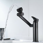 Bathroom Wash Basin Faucet Rotate Spout Hot Cold Mixer Tap Multidirectional Rotation Two Water Mode