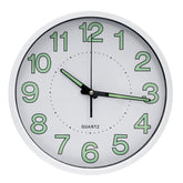 12inch Wall Clock Silent Quartz Luminous Wall Night Clocks Black/White