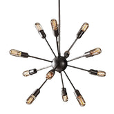 Vintage Industrial Pendant Light Ceiling Sputnik 12 Heads Edison Light Chandelier